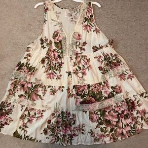 Cream dress with lace detail